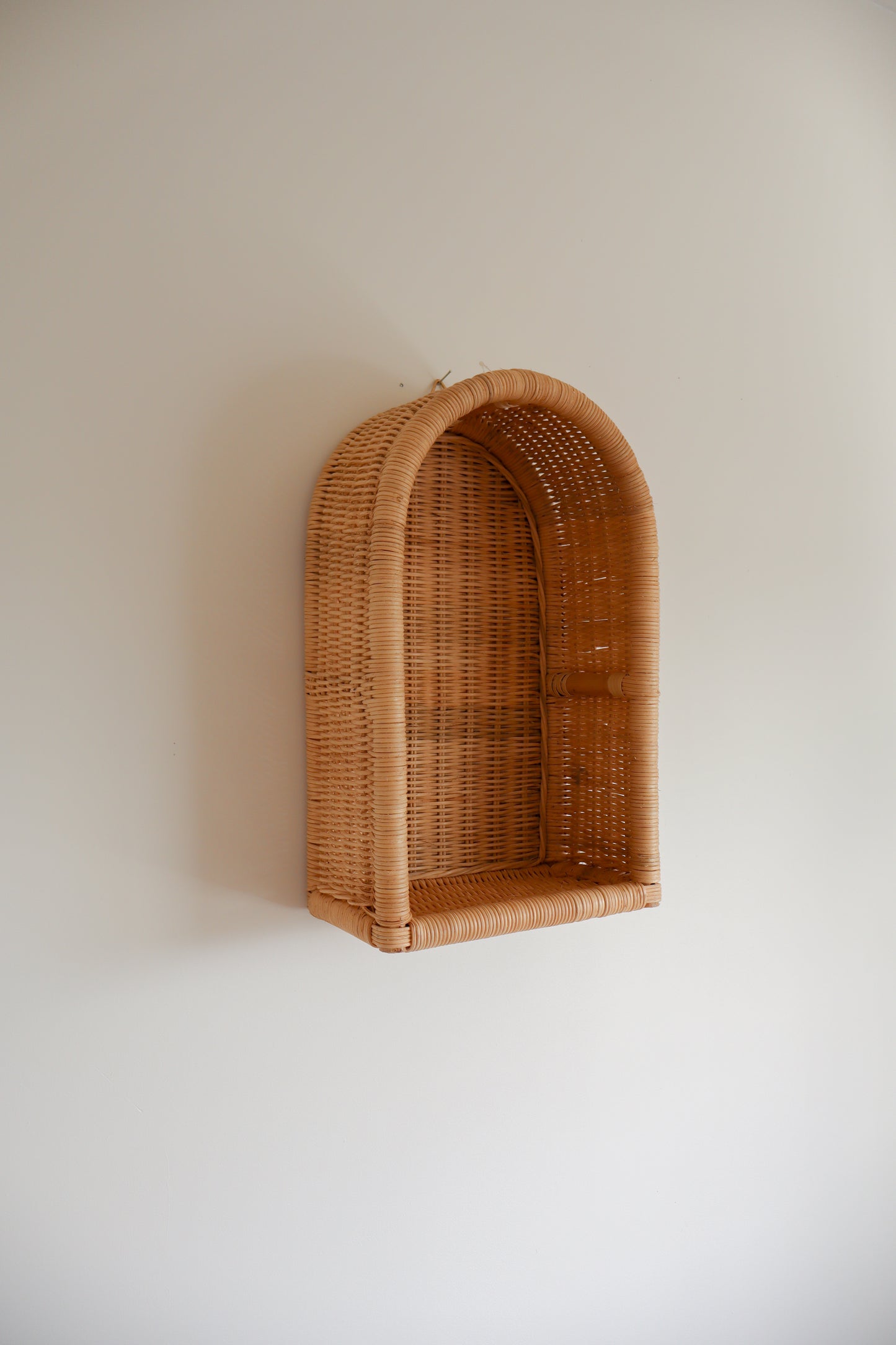 Woven Rattan Wall Shelf