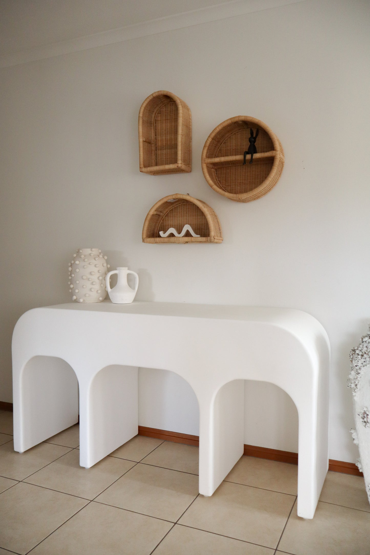 Woven Rattan Wall Shelf