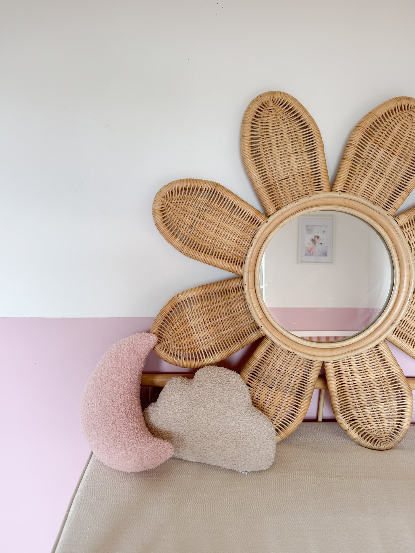 Rattan Sunflower mirror