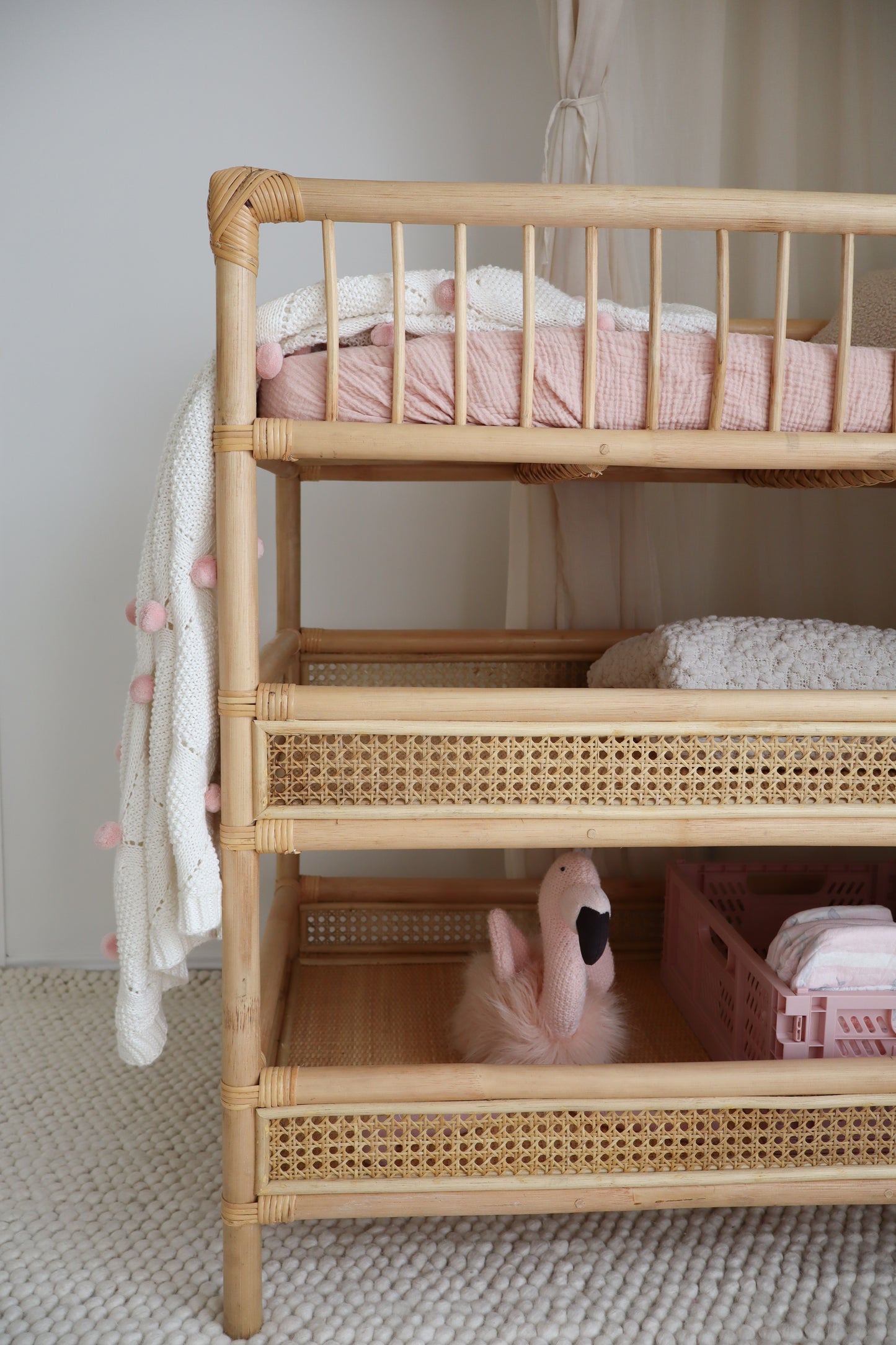 Two in one Rattan Change table