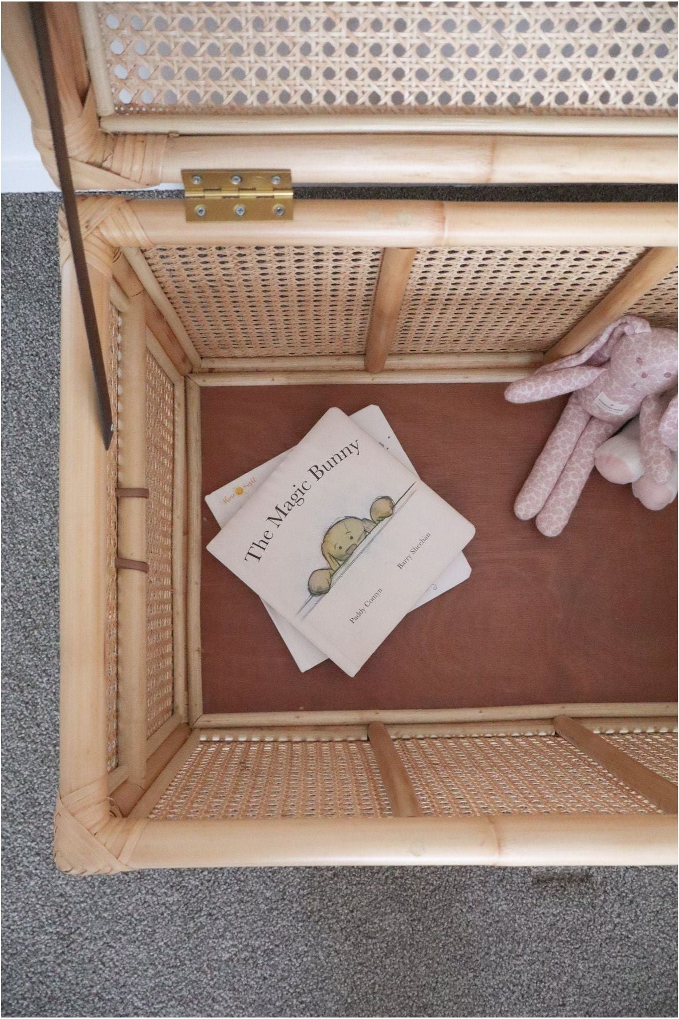 Rattan toy chest