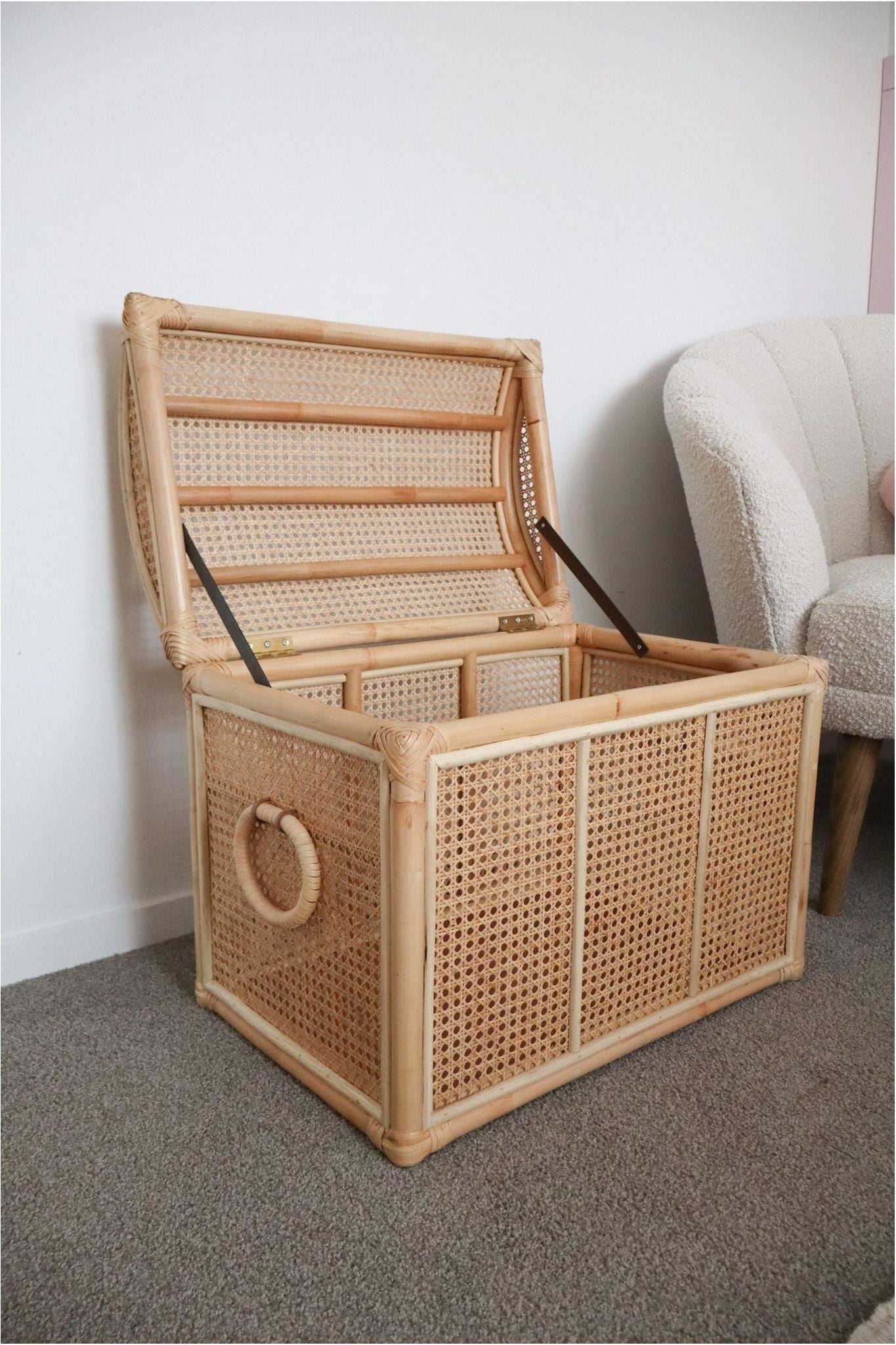Rattan toy chest