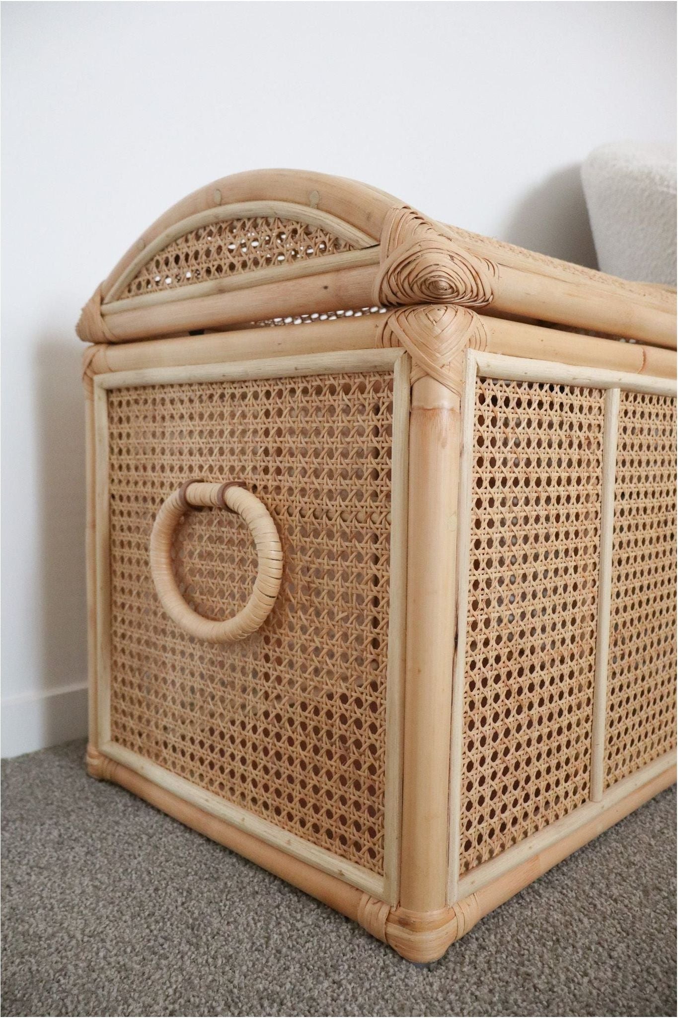 Rattan toy chest