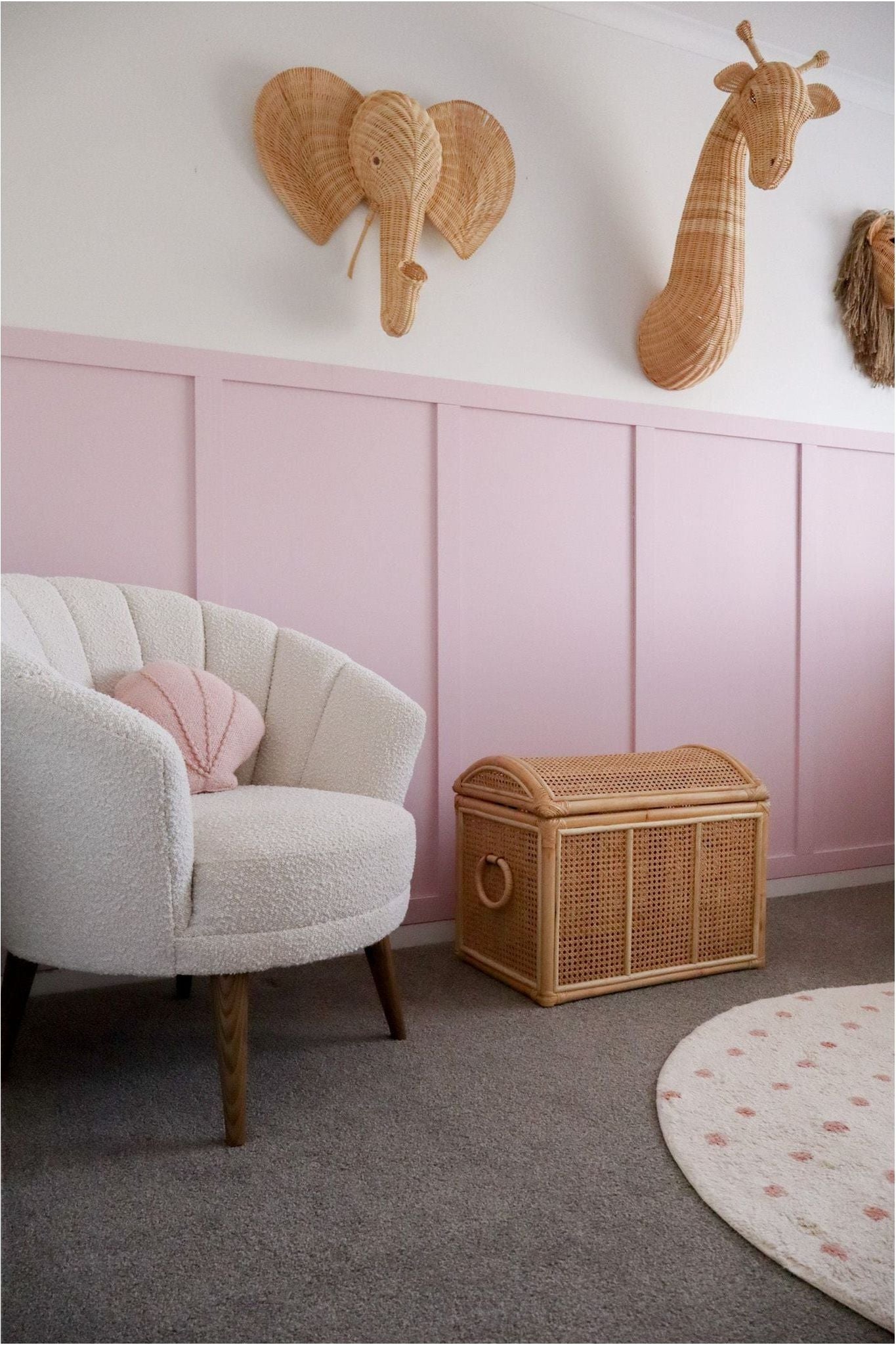 Rattan toy chest
