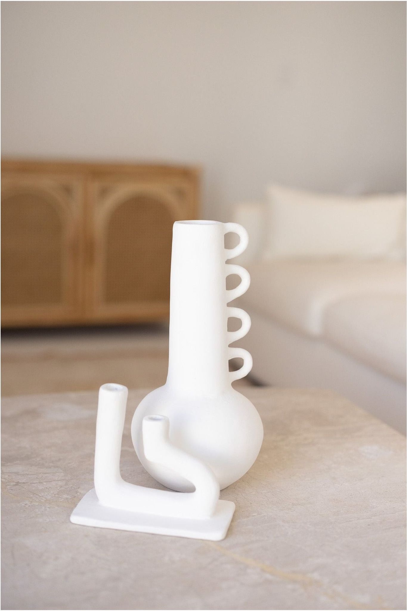 white ceramic vase