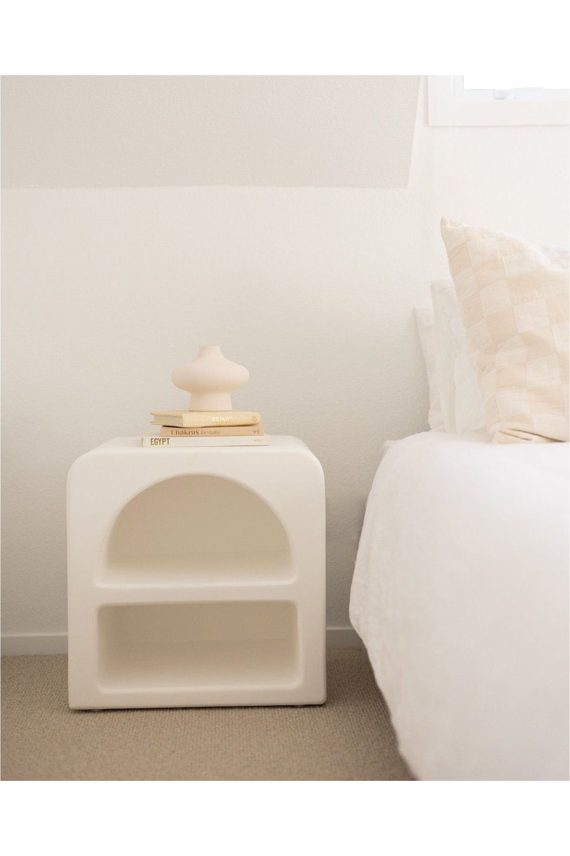 white side table