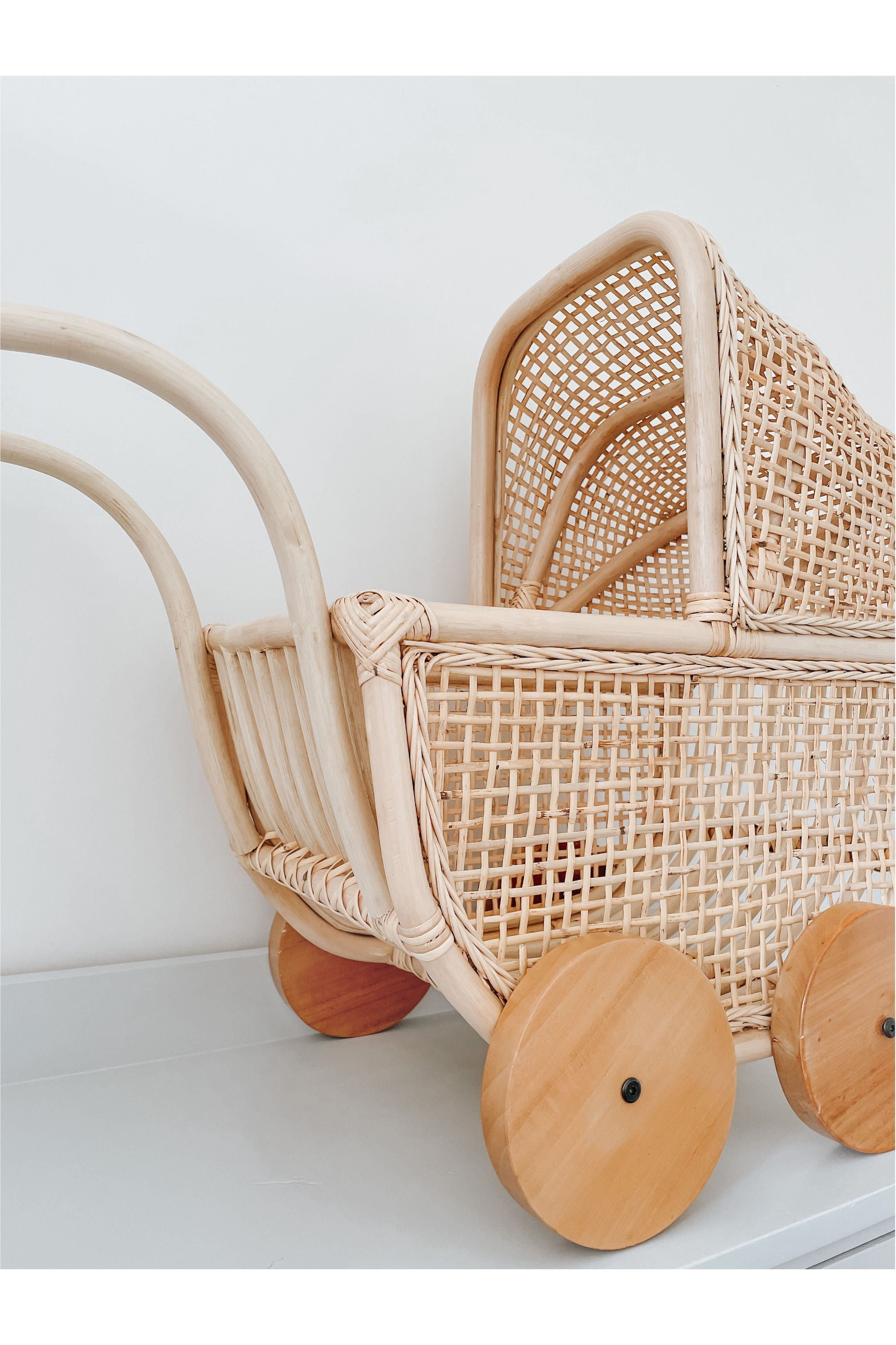 Rattan Dolls Pram – Inkah Limited - Main Image