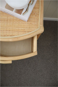 billie rattan side table