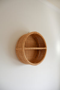 Woven Rattan Wall Shelf