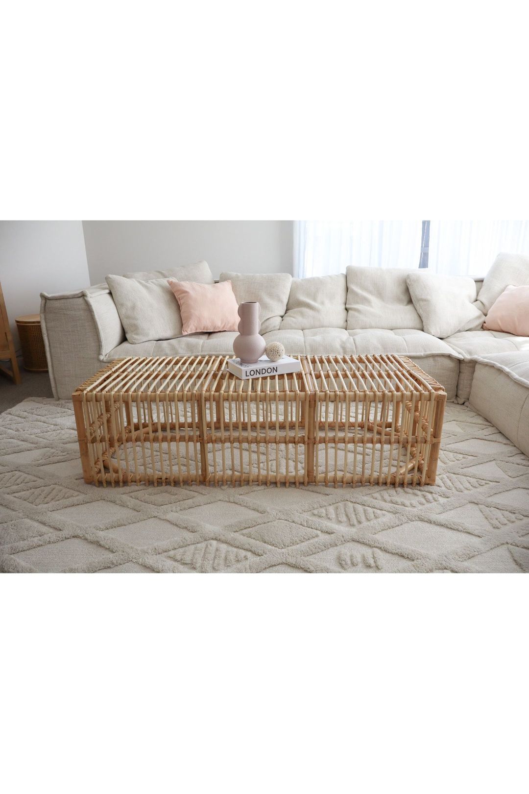 rattan coffee table