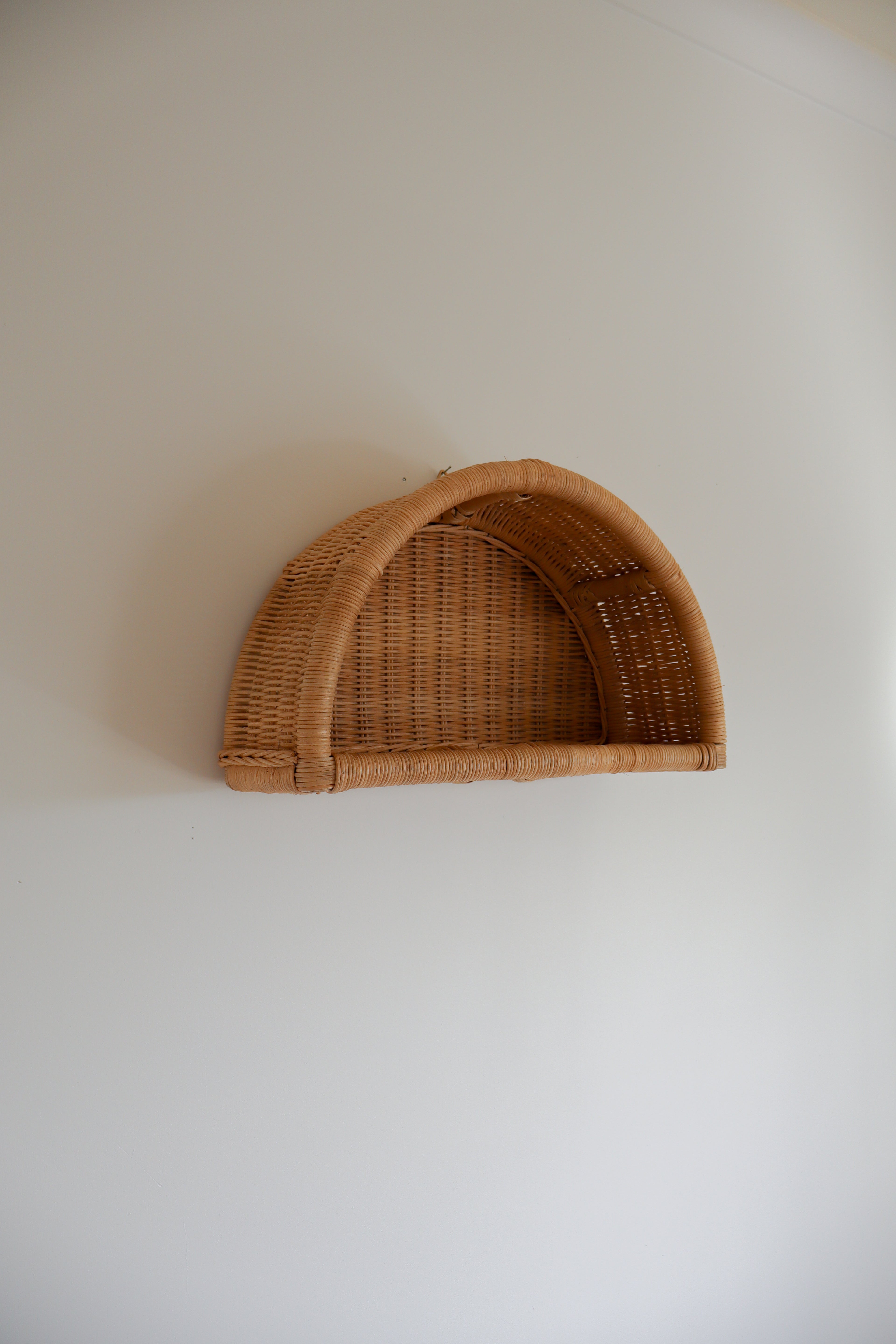 Woven Rattan Wall Shelf - MOON