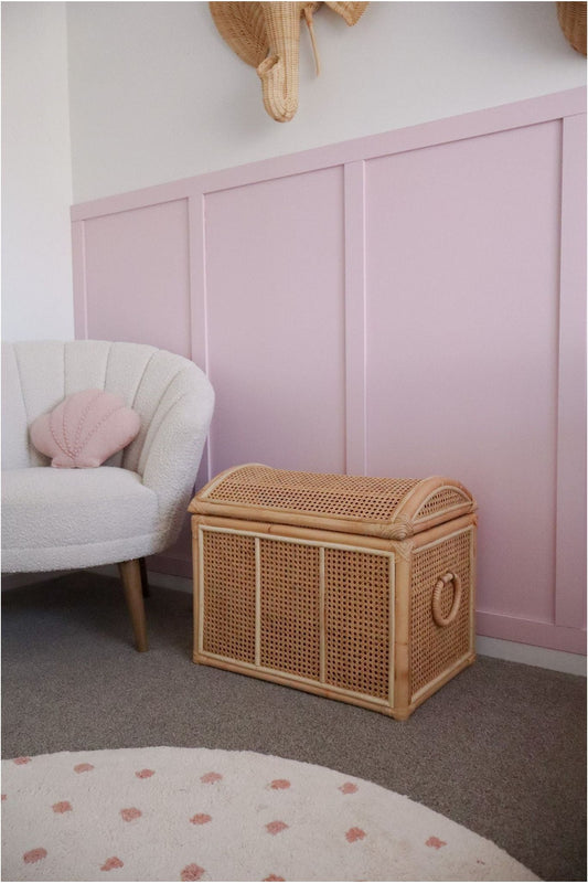 Rattan toy chest