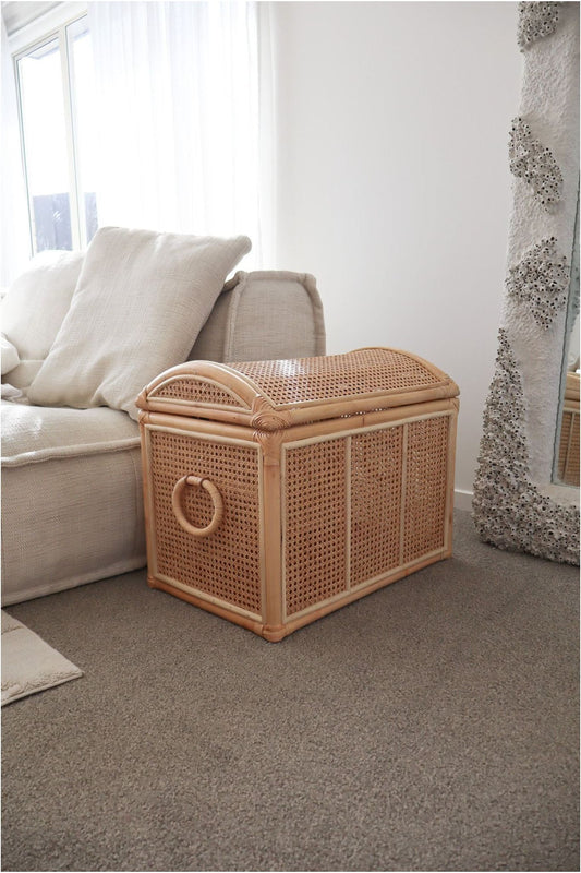 Rattan toy chest