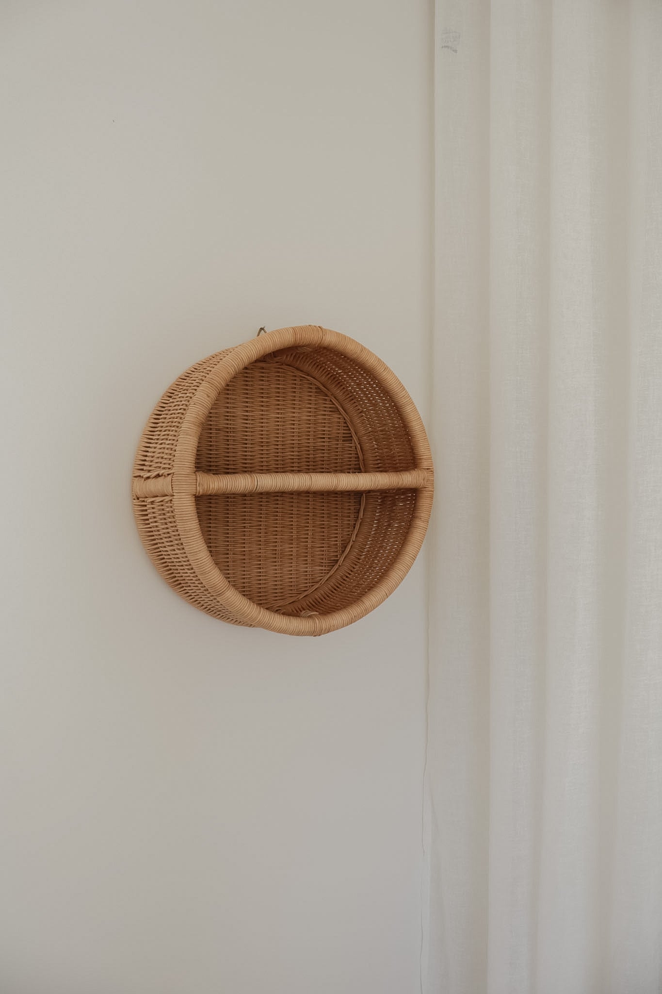 Woven Rattan Wall Shelf - CIRCLE