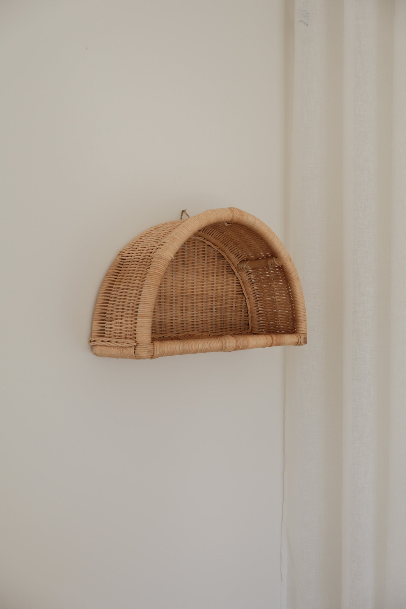 Woven Rattan Wall Shelf - MOON