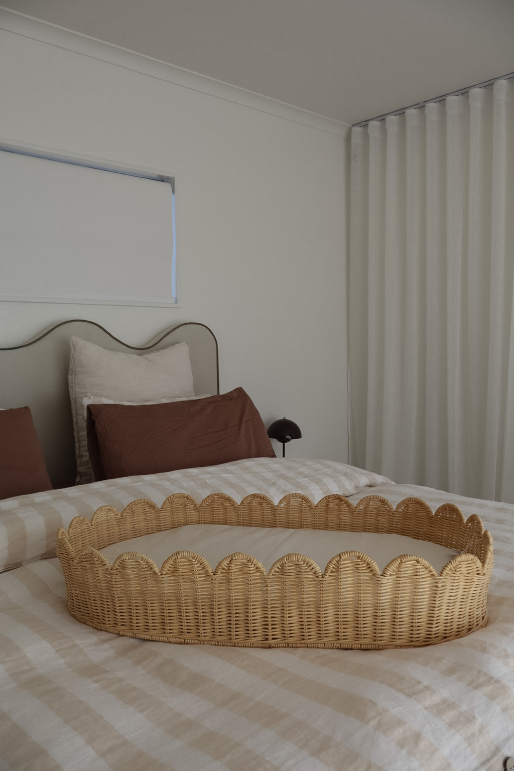 Scallop Rattan Change Basket