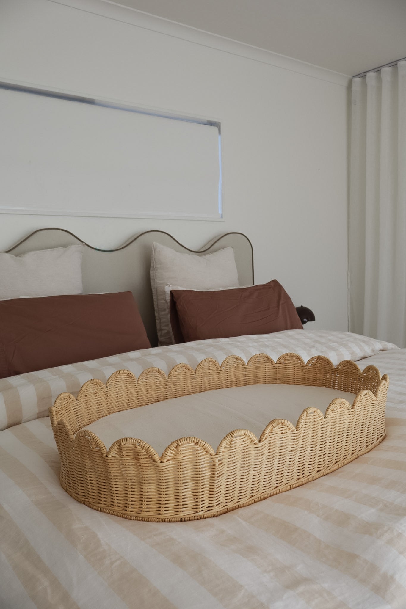 Scallop Rattan Change Basket