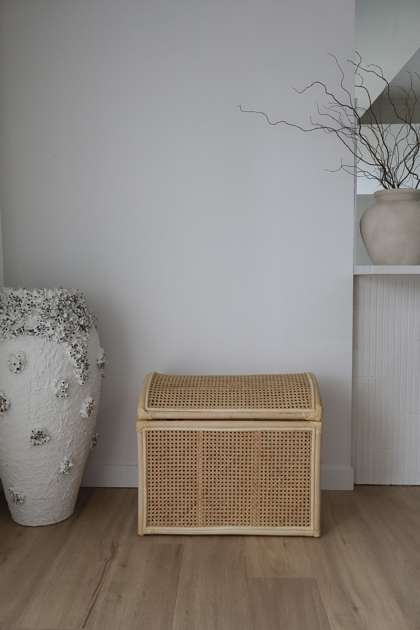 Rattan toy chest