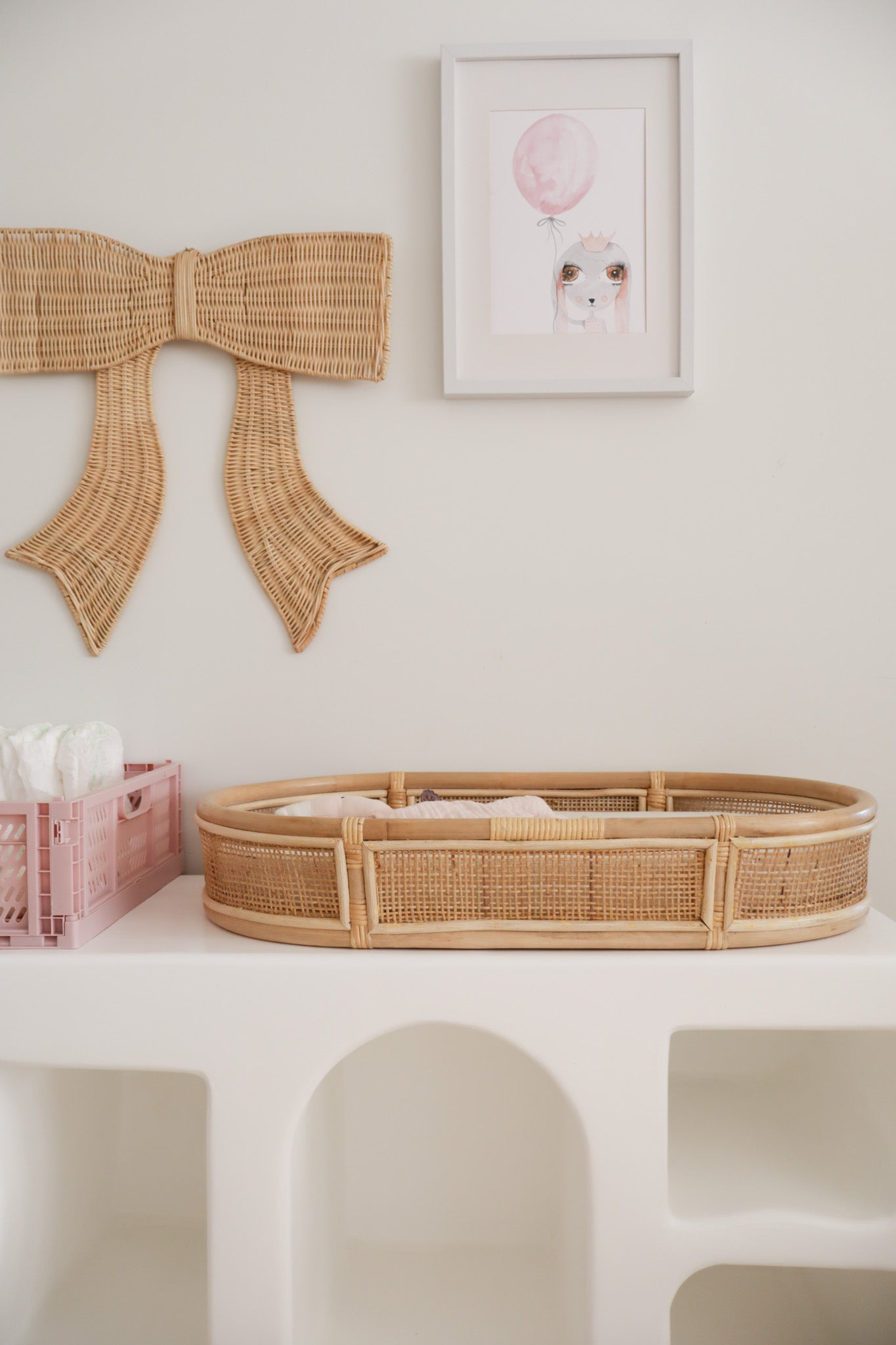 Rattan Oval Change Basket
