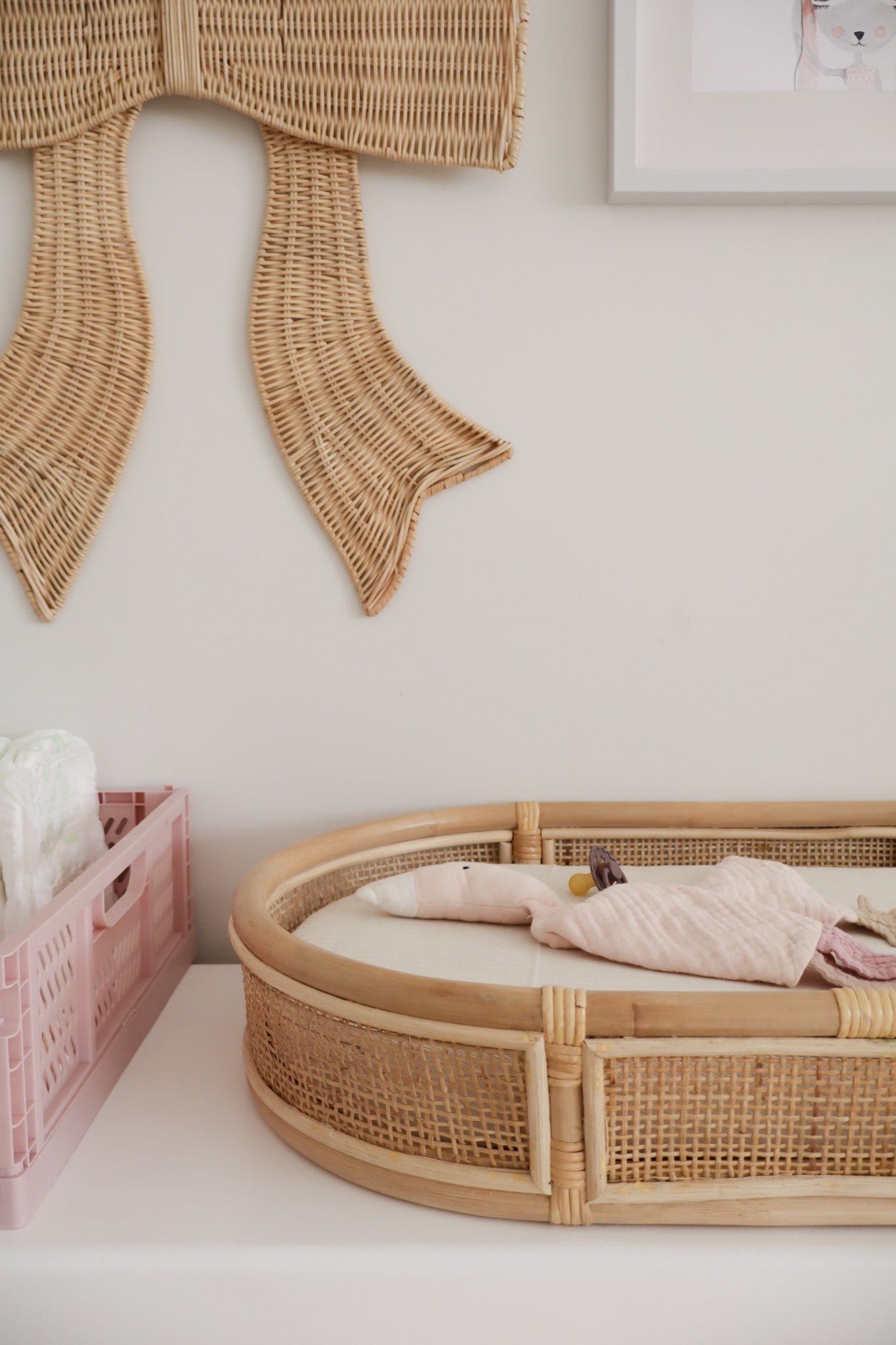 Rattan Oval Change Basket