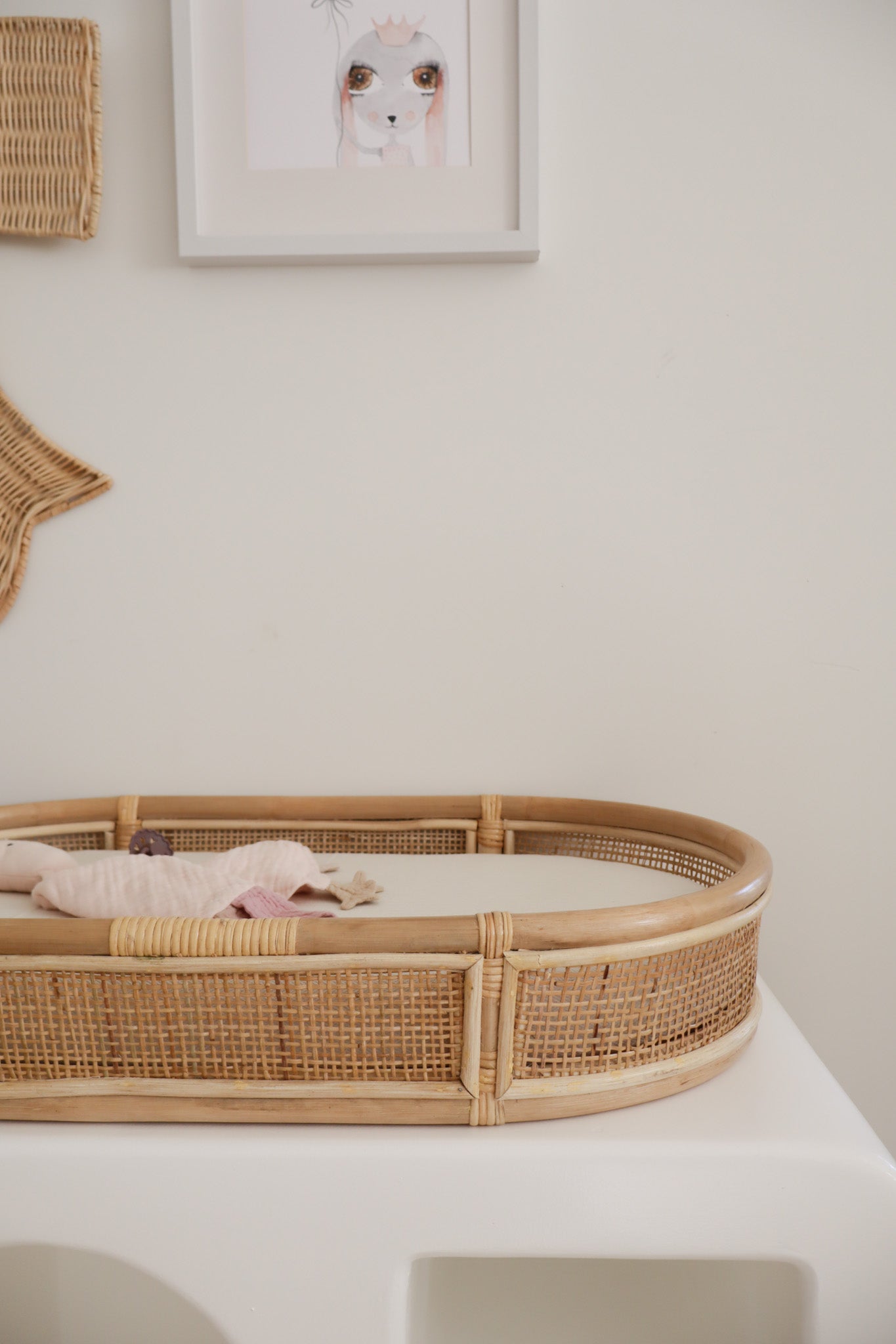 Rattan Oval Change Basket