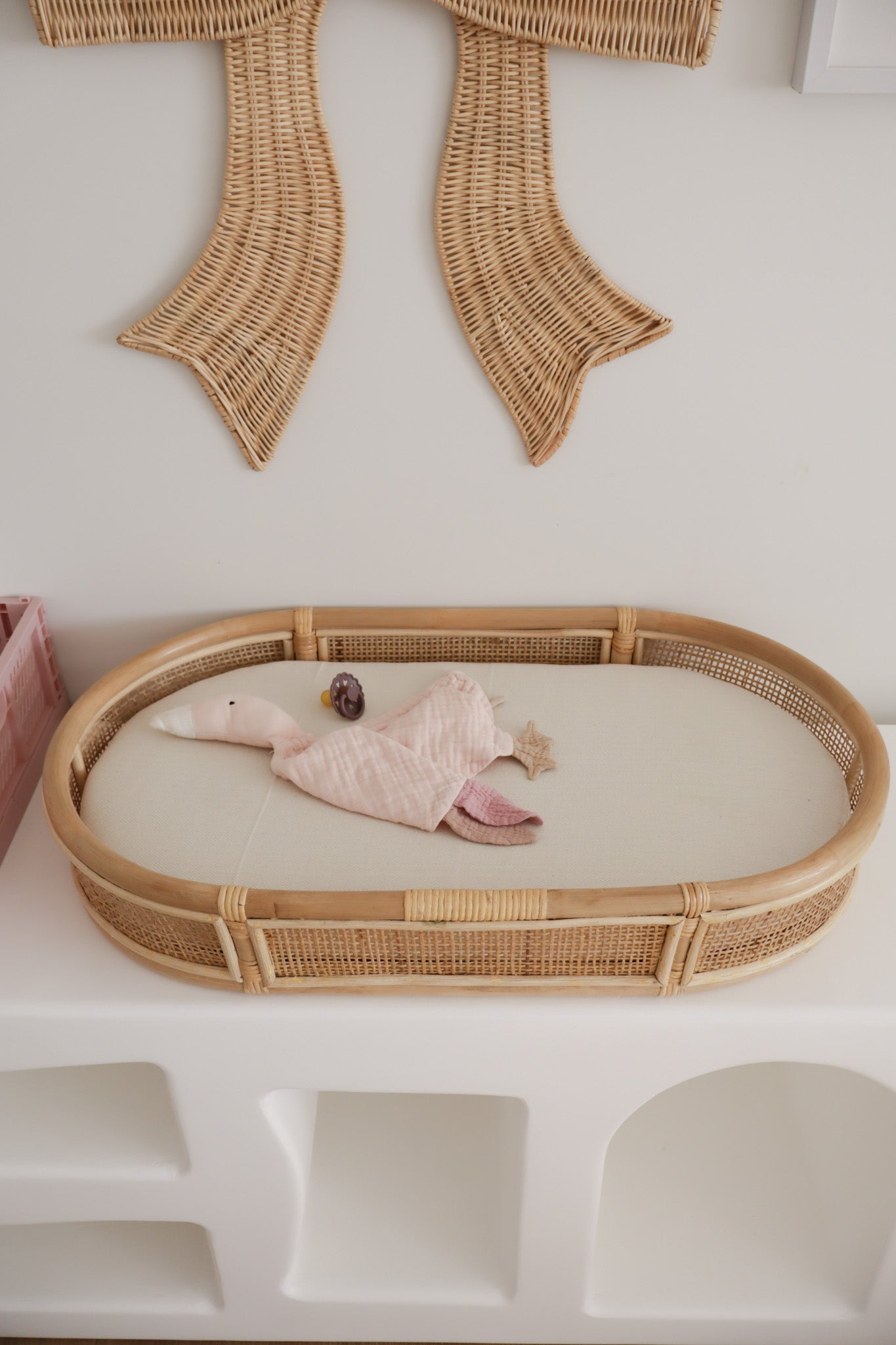 Rattan Oval Change Basket