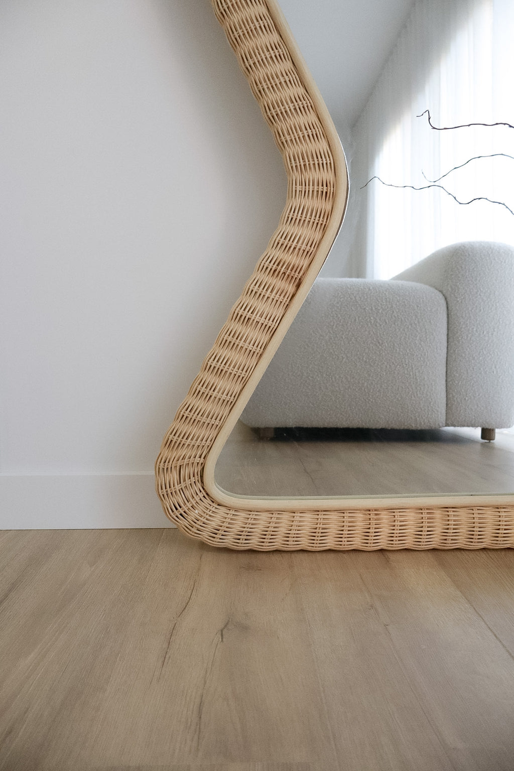 Cove Rattan Full Length Mirror