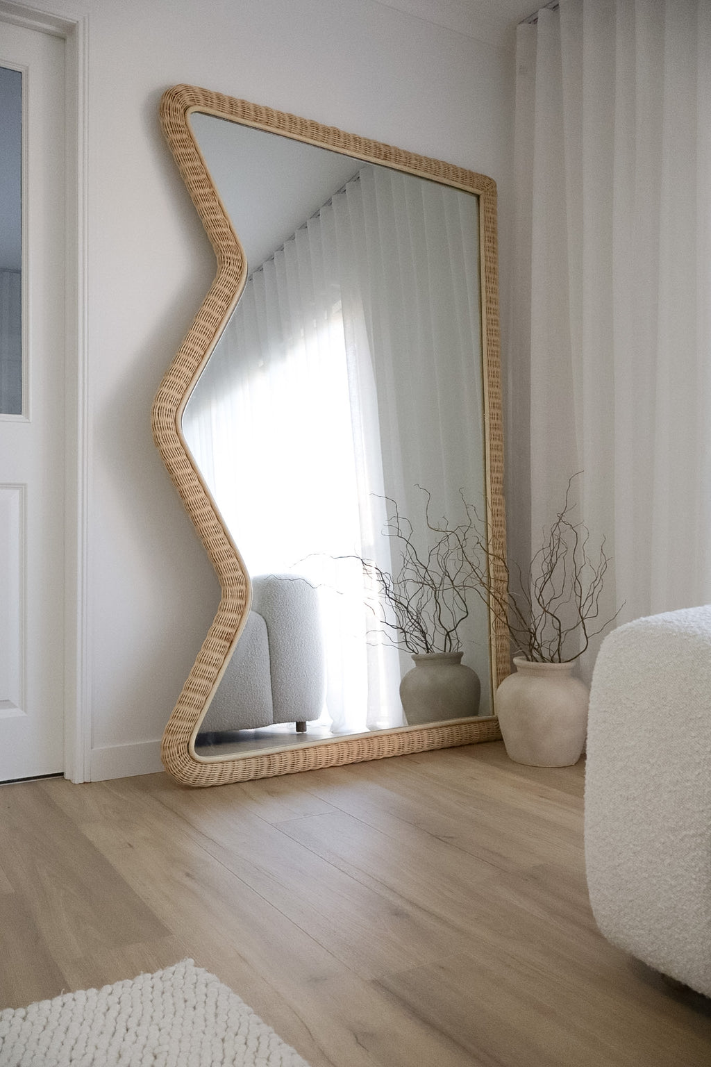 Cove Rattan Full Length Mirror