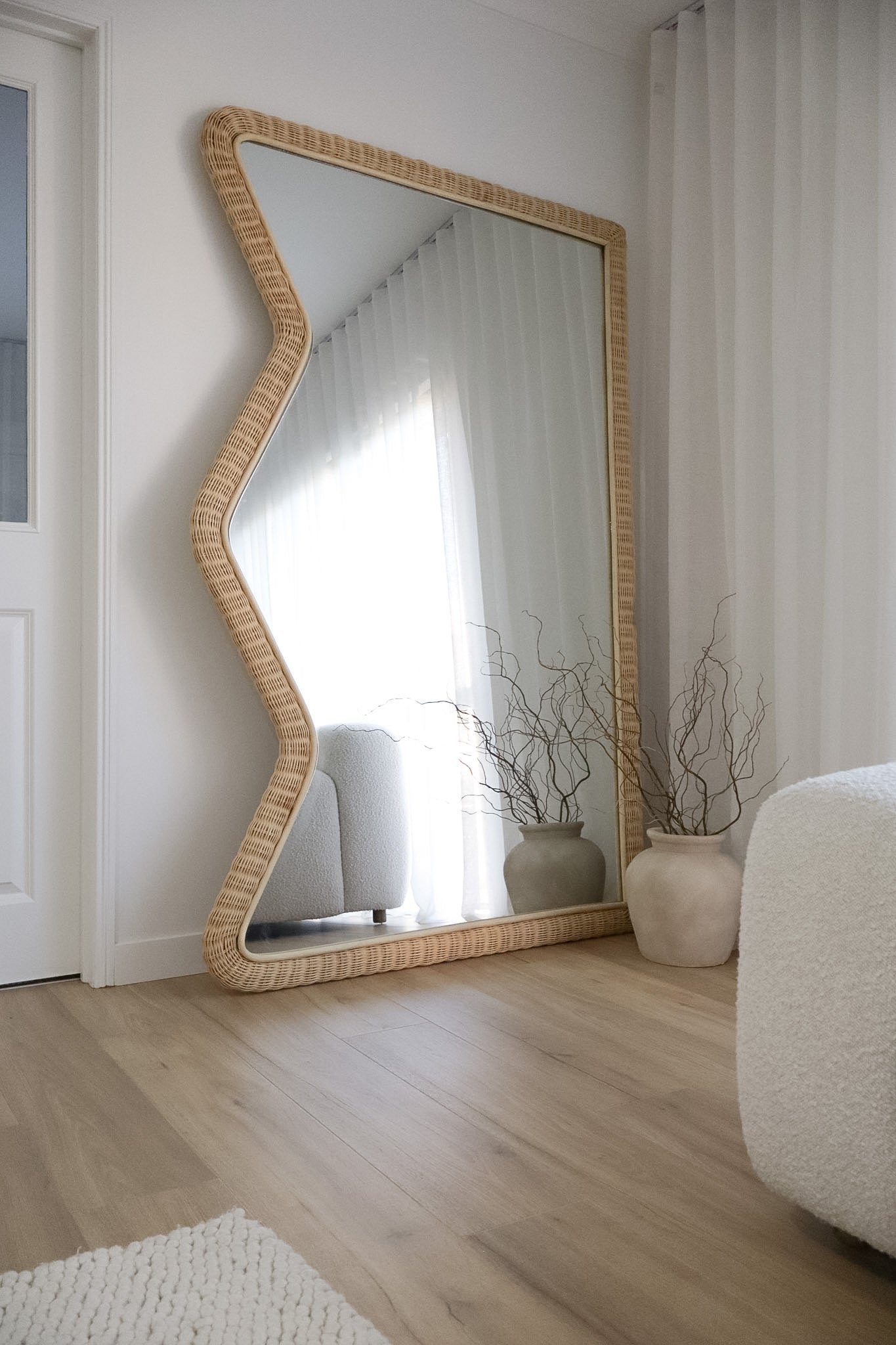 Cove Rattan Full Length Mirror