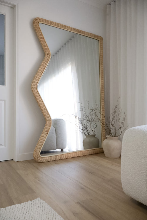 Cove Rattan Full Length Mirror
