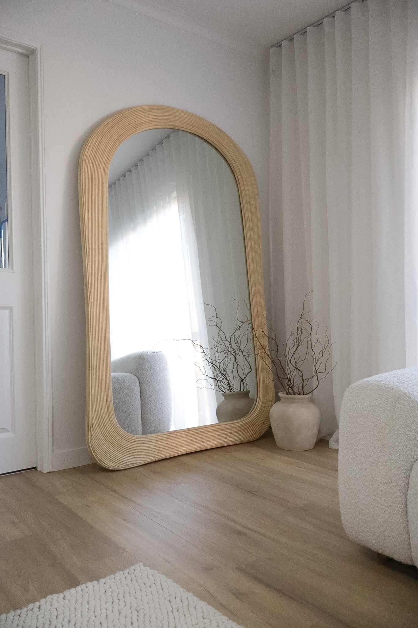 Sol Rattan Full Length Mirror