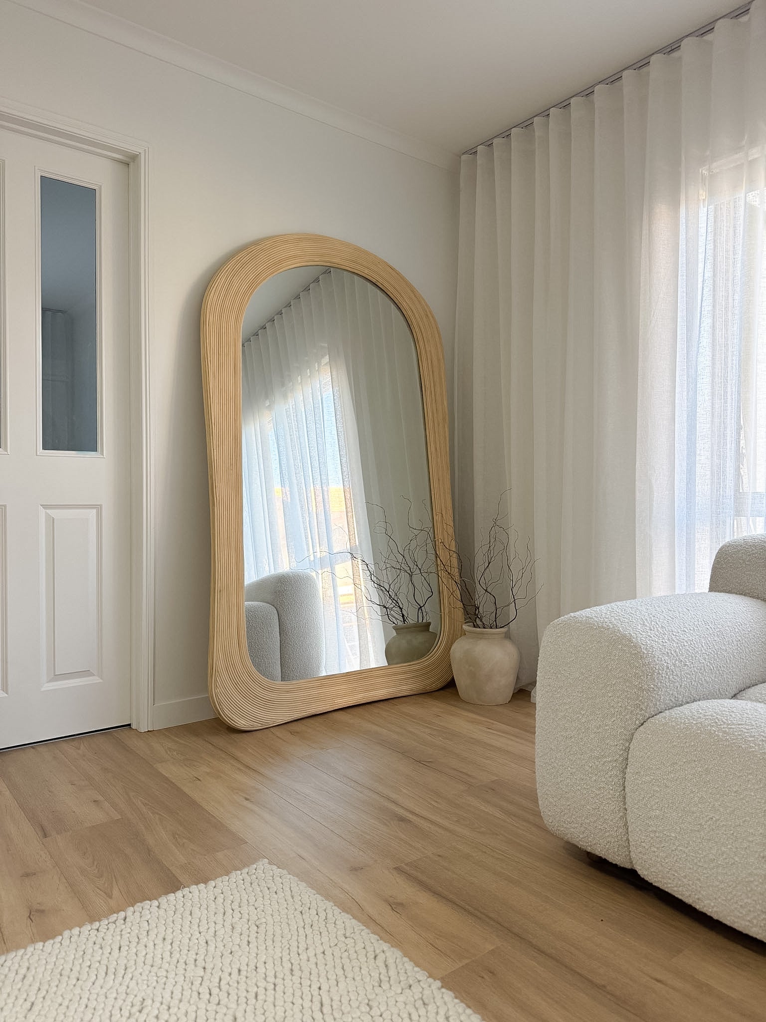 Sol Rattan Full Length Mirror