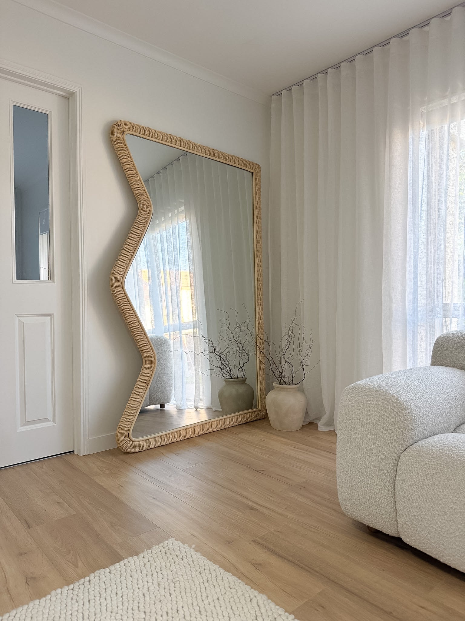 Cove Rattan Full Length Mirror