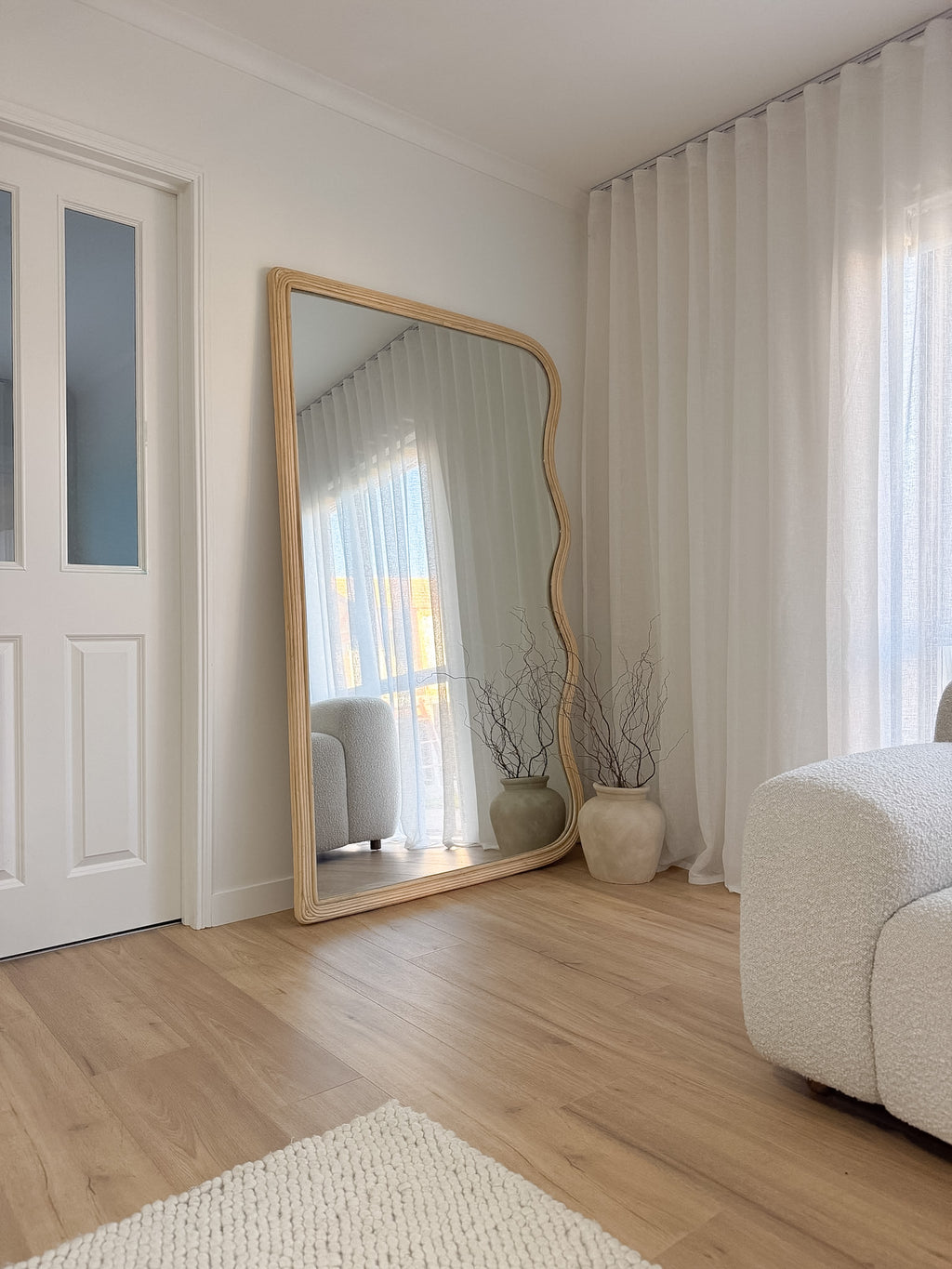 Tide Rattan Full Length Mirror