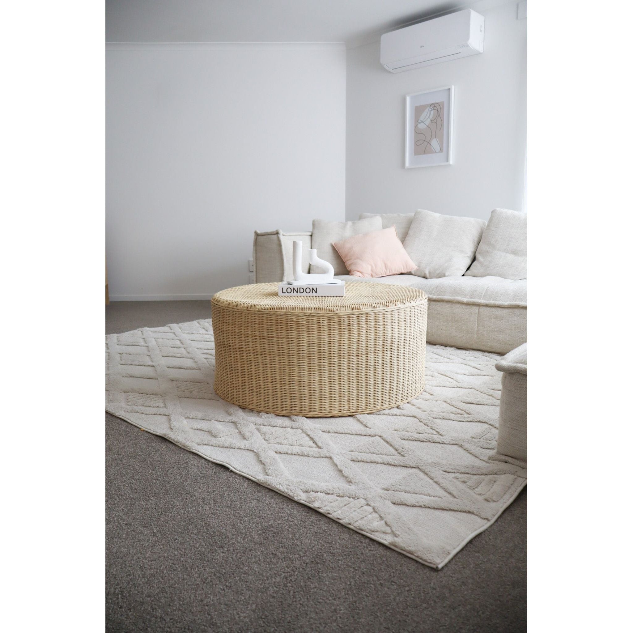 Woven Rattan Round Coffee Table