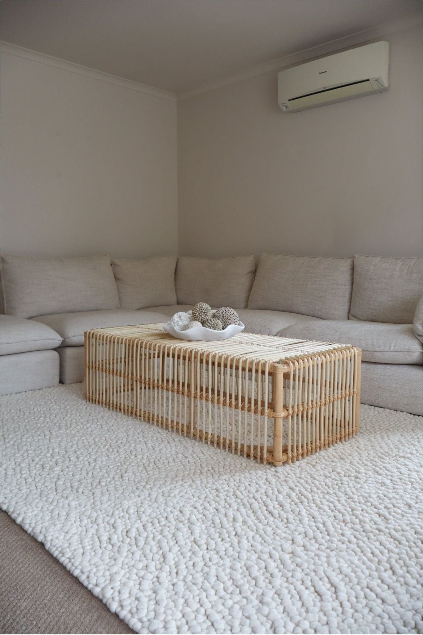 rattan coffee table