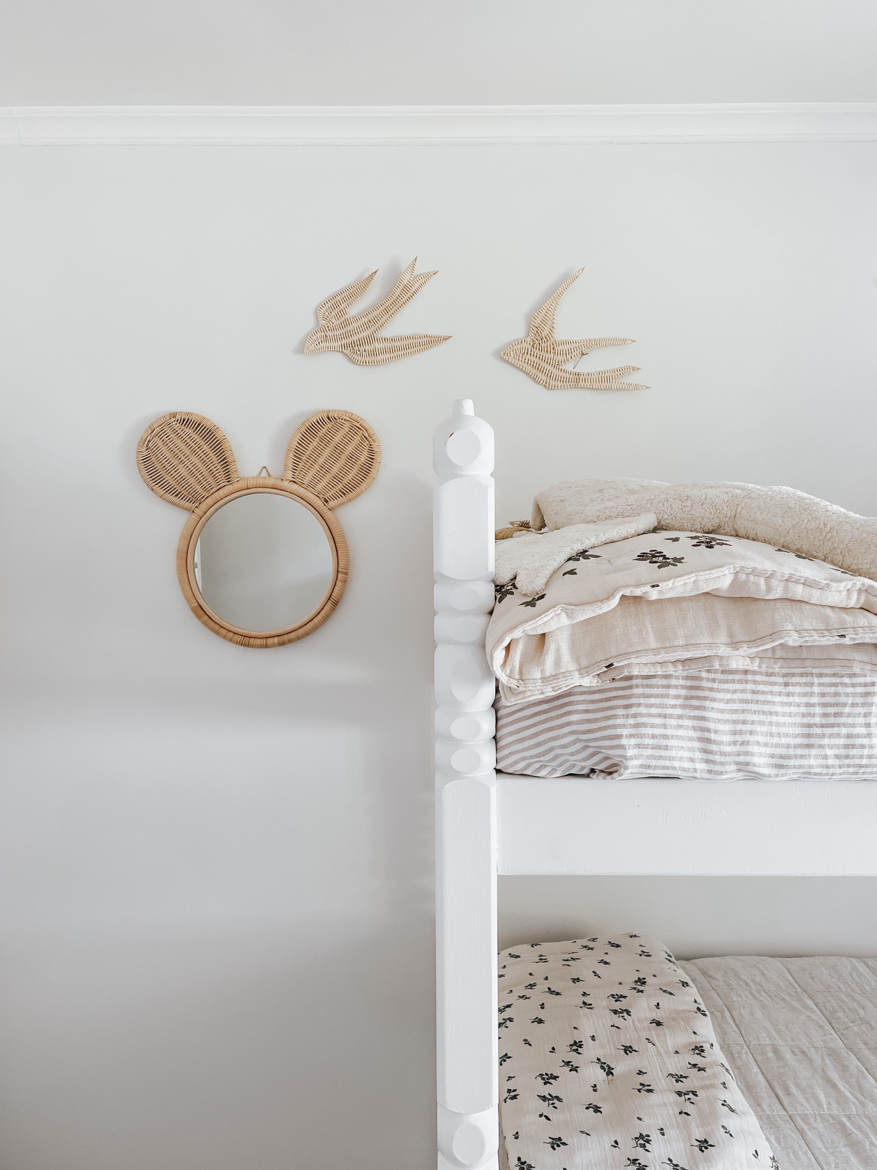 Rattan Bear Mirror