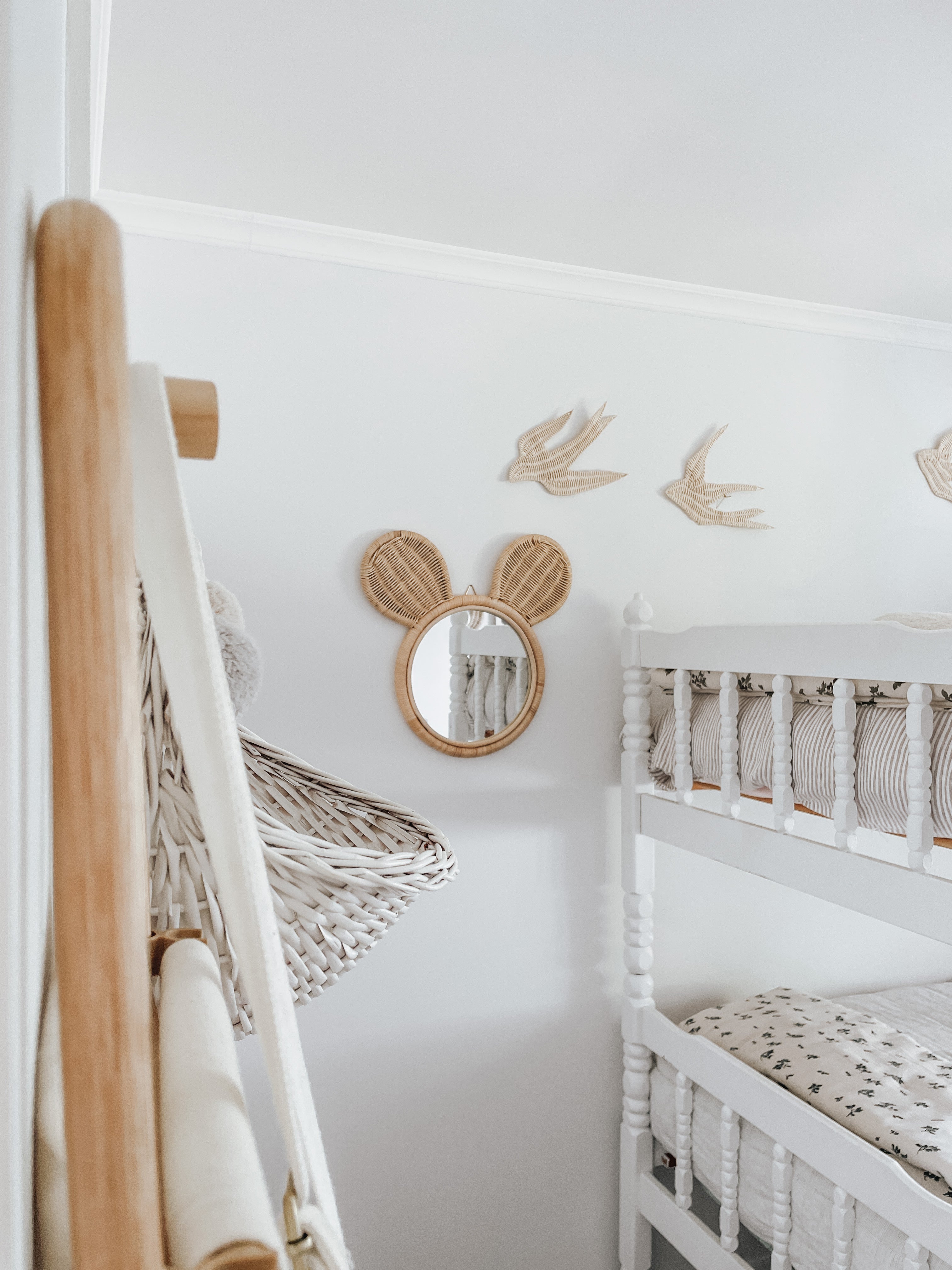 Rattan Bear Mirror