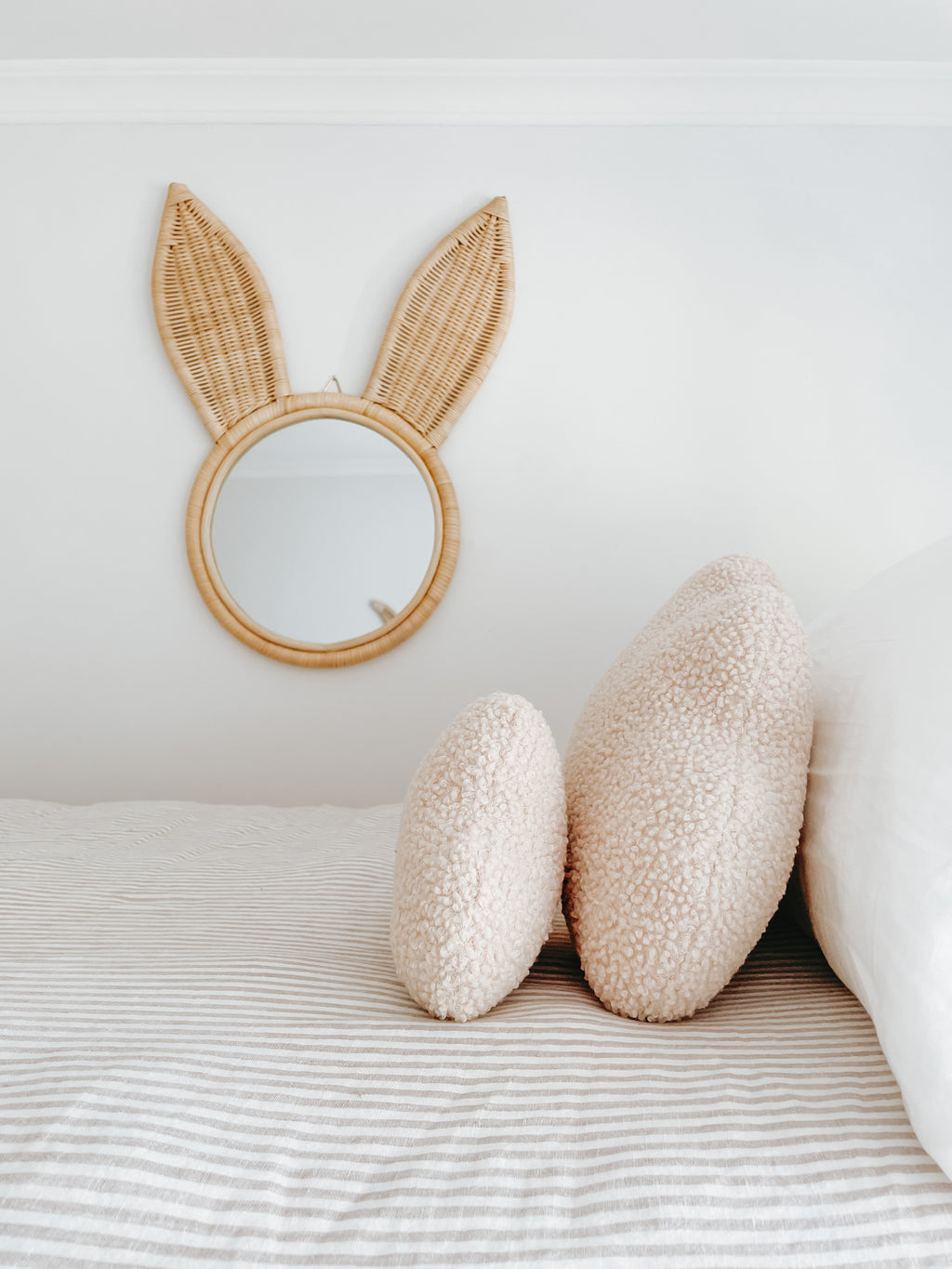 Rattan Bunny Mirror