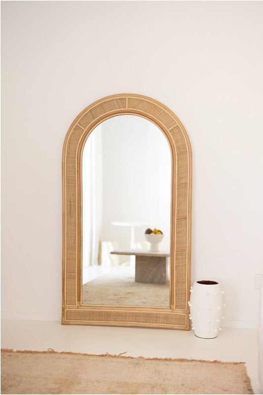 rattan full length mirror