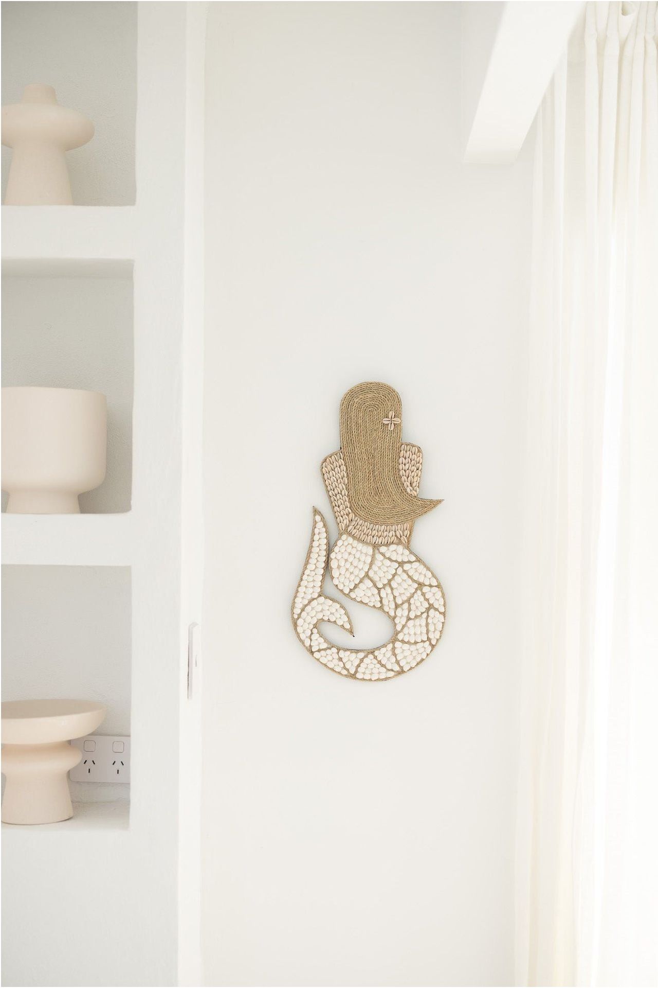 shell mermaid wall decor inkah