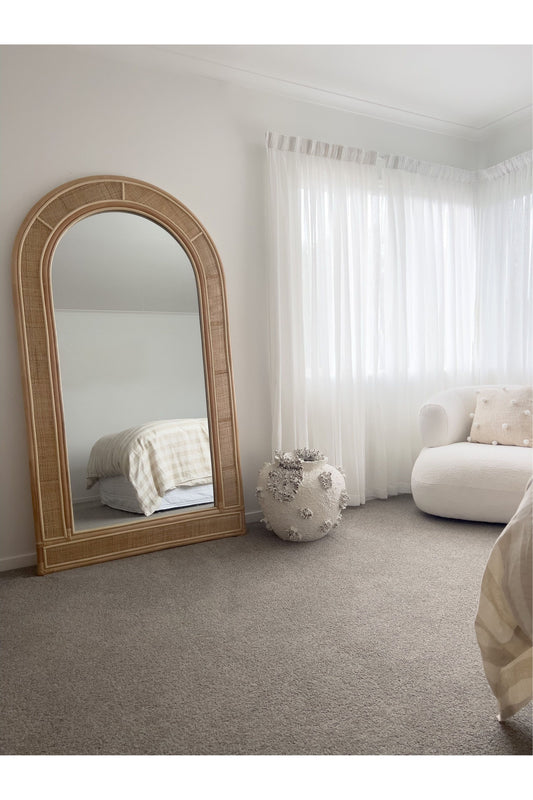 rattan full length mirror