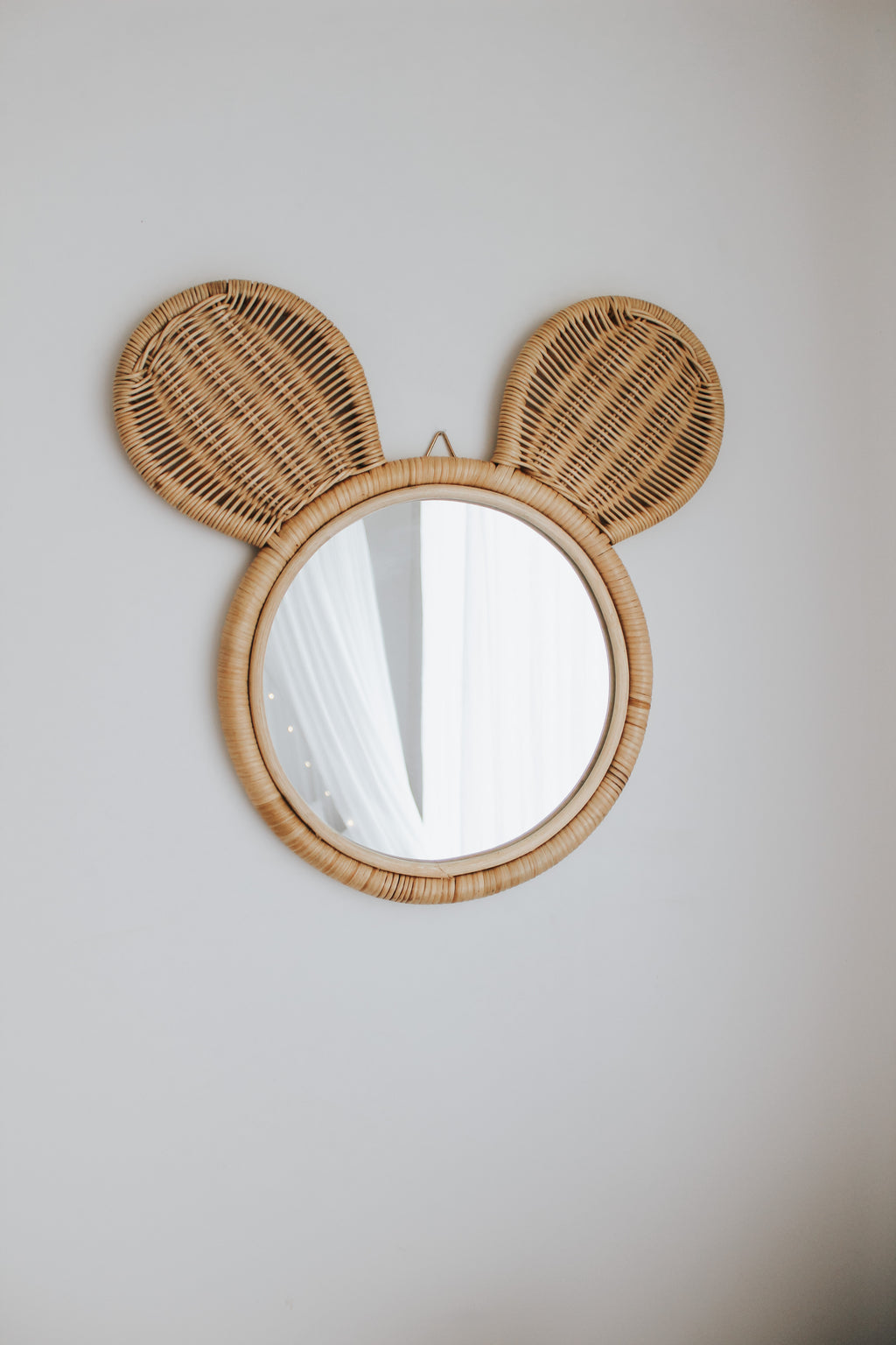 Rattan Bear Mirror