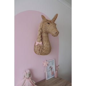 inkah rattan unicorn wall hanging kids