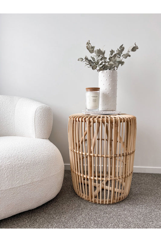 inkah rattan side table