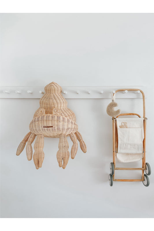 inkah rattan crab wall hanging