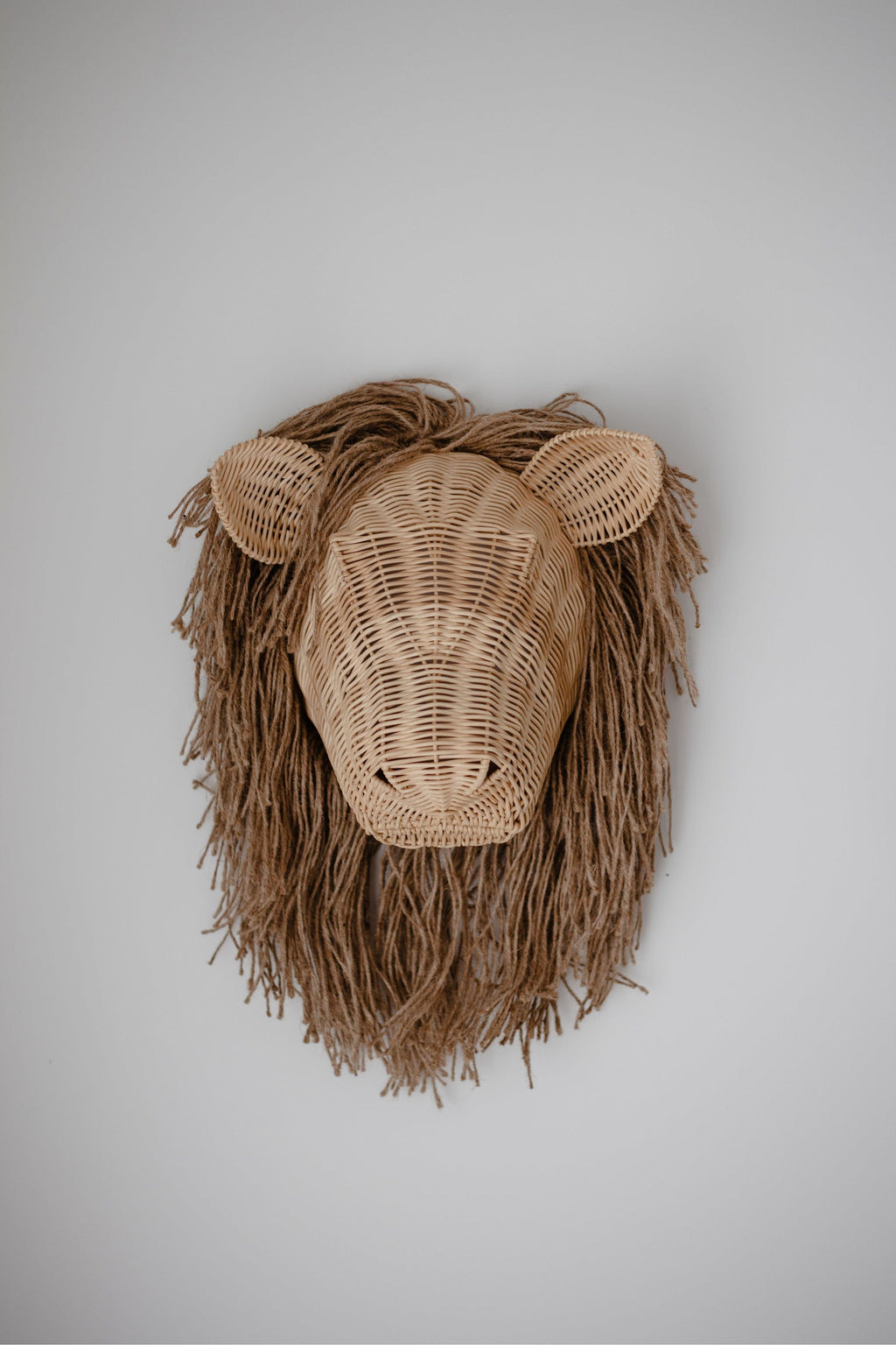 inkah rattan lion wall hanging