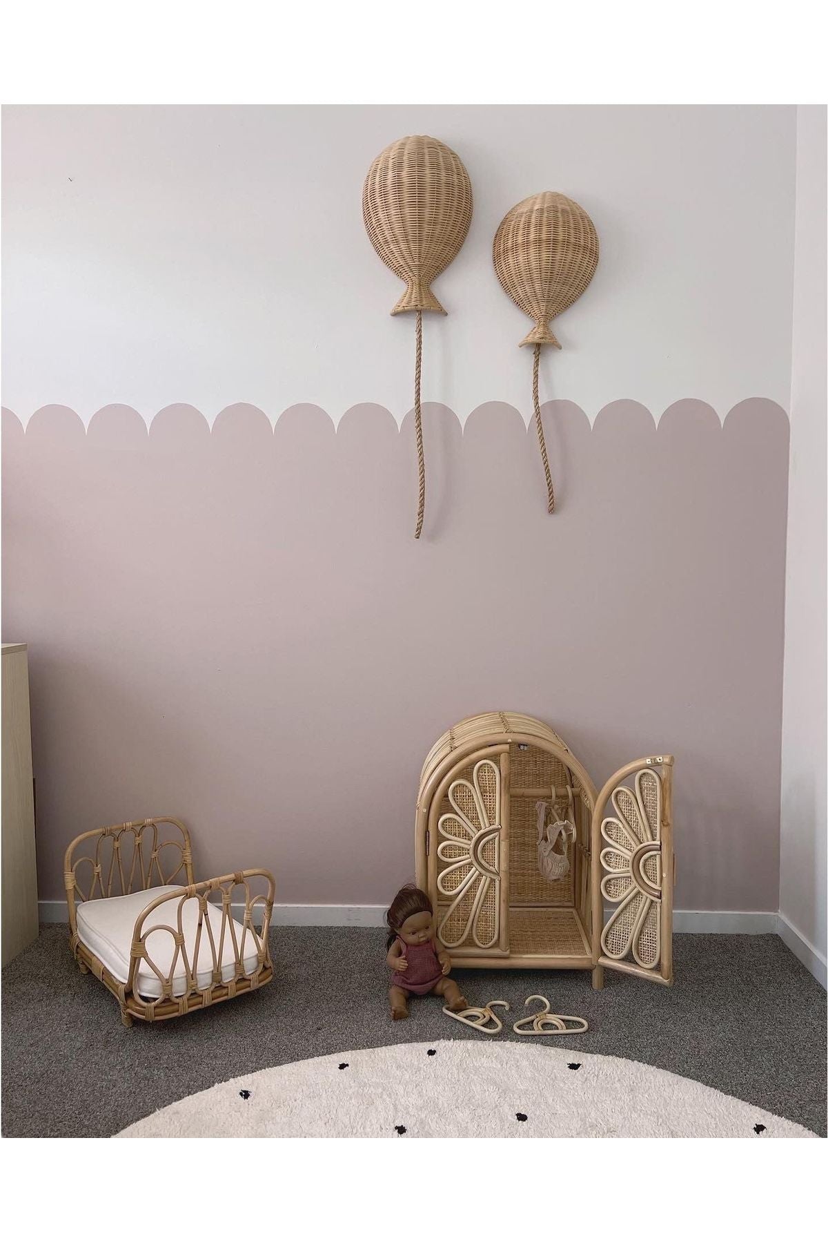 inkah rattan dolls wardrobe