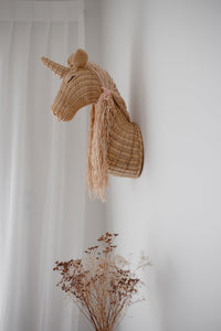 inkah rattan unicorn wall hanging kids