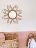 rattan flower mirror inkah